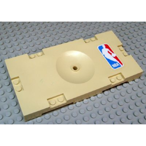 Деталь LEGO 30489pb03 Sports Field Section 8 x 16 with NBA Logo Pattern (Sticker) - Sets 3432 / 3433