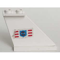Tail 4 x 1 x 3 with Coast Guard Logo Pattern Model Right Side (Sticker) - Set 6353