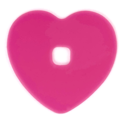 Clikits, Icon Accent Rubber Heart 5 1/4 x 5 1/4 - Trans-Dark Pink