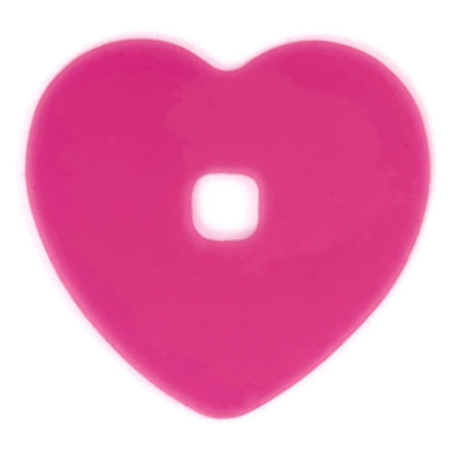 Деталь LEGO 46462rub Clikits, Icon Accent Rubber Heart 5 1/4 x 5 1/4 - Trans-Dark Pink