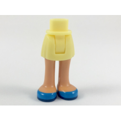 Mini Doll Hips and Skirt, Nougat Legs and Dark Azure Open Top Shoes with Dark Blue Soles Pattern - Thick Hinge Mini Doll Hips and Skirt, Nougat Legs and Dark Azure Open Top Shoes with Dark Blue Soles Pattern - Thick Hinge