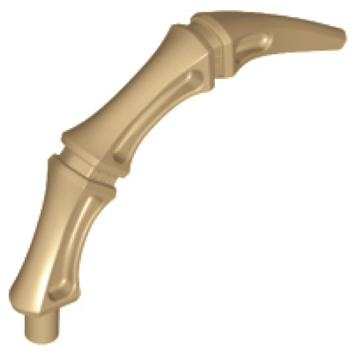 Деталь LEGO 15064 Appendage Bony Small with Bar End (Leg / Rib / Tail) - Dark Tan