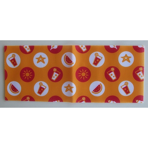 Деталь LEGO blankie04pb01 Duplo, Cloth Blanket 8 x 20 cm with Orange and Red Picnic Pattern