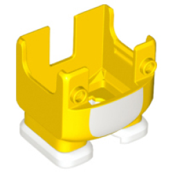 Large Figure Legs, Super Mario Overalls with Molded White Shoes and Printed White Stomach Pattern (Cat Mario)