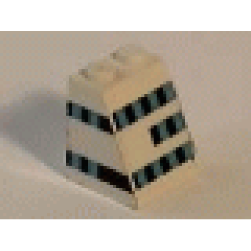 Деталь LEGO 3678apb03 Slope 65 2 x 2 x 2 without Bottom Tube with Ferry Windows Pattern Right (Stickers) - Set 1554