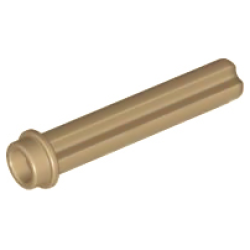 Technic, Axle 3L with Stud - Dark Tan