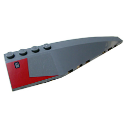 Wedge 12 x 3 Right with SW AT-TE Dark Red Access Panel Pattern (Sticker) - Set 7675