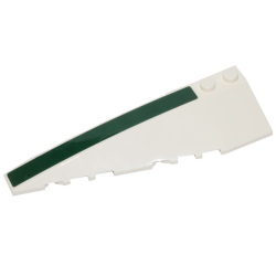 Wedge 10 x 3 Left with Dark Green Stripe Pattern (Sticker) - Set 75248 Wedge 10 x 3 Left with Dark Green Stripe Pattern (Sticker) - Set 75248
