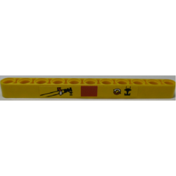 Technic, Liftarm Thick 1 x 11 with Crane Boom and Hook Operating Instructions Pattern (Sticker) - Set 42009