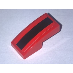 Slope, Curved 2 x 1 x 2/3 with Black Stripe Pattern (Sticker) - Set 10248 Slope, Curved 2 x 1 x 2/3 with Black Stripe Pattern (Sticker) - Set 10248