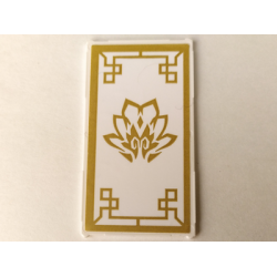 Glass for Window 1 x 4 x 6 with Gold Flower Pattern (Sticker) - Set 70643
