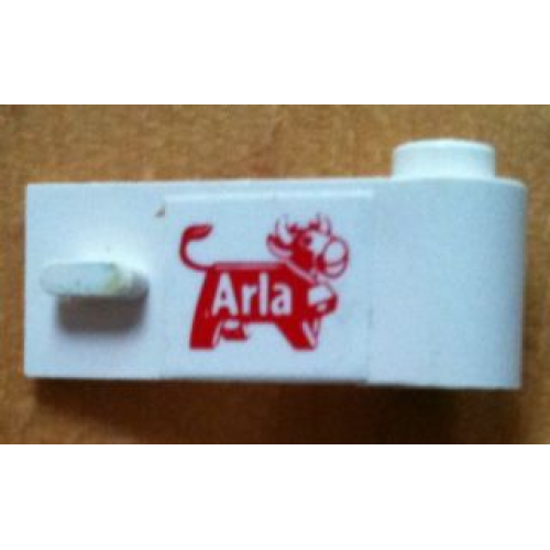 Деталь LEGO 3821pb020 Door 1 x 3 x 1 Right with Arla Dairy Logo Pattern (Sticker) - Set 1581-2