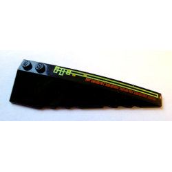 Wedge 10 x 3 Right with Light Bars and Alien Characters Pattern on Top (Sticker) - Set 7691