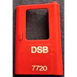 Door 1 x 4 x 5 Train Right, Thin Support at Bottom with White 'DSB 7720' Pattern (Sticker) - Set 7720 Door 1 x 4 x 5 Train Right, Thin Support at Bottom with White 'DSB 7720' Pattern (Sticker) - Set 7720