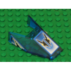 Windscreen 6 x 4 x 1 1/3 with Bottom Tabs and Hollow Studs with Black, Blue and White Eyes and Fins Pattern (Stickers) - Set 6617 Windscreen 6 x 4 x 1 1/3 with Bottom Tabs and Hollow Studs with Black, Blue and White Eyes and Fins Pattern (Stickers) - Set 6617