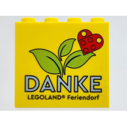 Brick 2 x 4 x 3 with DANKE LEGOLAND Feriendorf Pattern