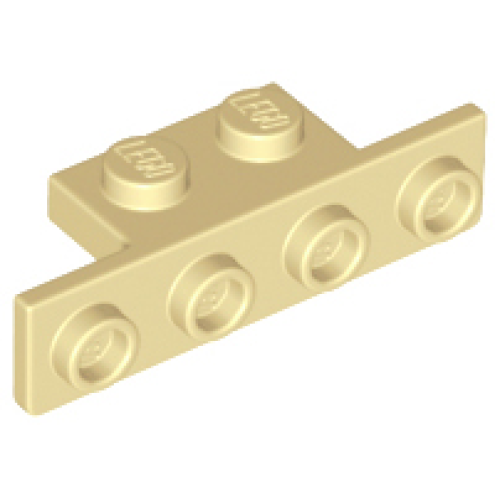 Деталь LEGO 28802 Bracket 1 x 2 - 1 x 4 with Rounded Corners at the Bottom - Tan
