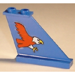 Tail 4 x 1 x 3 with Red Eagle Pattern Model Right Side (Sticker) - Set 6331