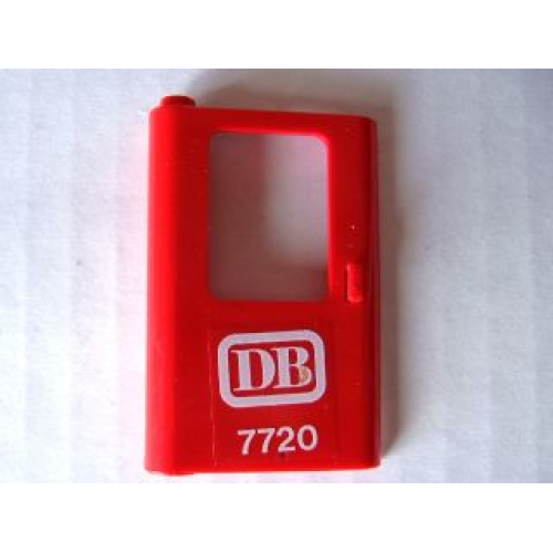 Деталь LEGO 4181pb012 Door 1 x 4 x 5 Train Left, Thin Support at Bottom with White 'DB 7720' Pattern (Sticker) - Set 7720