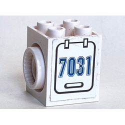 Turntable 2 x 2 x 2 Side Facing Locking with Blue '7031' on Hatch Pattern Model Right Side (Sticker) - Set 7031 Turntable 2 x 2 x 2 Side Facing Locking with Blue '7031' on Hatch Pattern Model Right Side (Sticker) - Set 7031