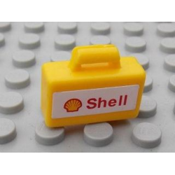 Minifigure, Utensil Briefcase with Shell Logo and Text Pattern (Sticker) - Set 8654