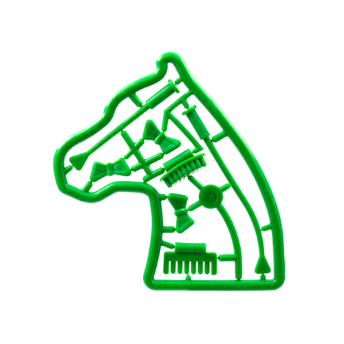 Деталь LEGO 30112 Belville Accessories - Complete Sprue - Horse Tack - Green