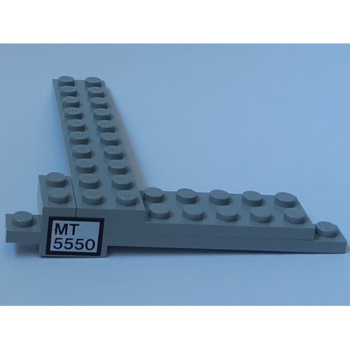 Деталь LEGO BA143pb01 Stickered Assembly 10 x 10 x 1 1/3 with 'MT 5550' Pattern (Sticker) - Set 5550 - 2 Plate 1 x 2, 1 Plate 1 x 10, 1 Plate 2 x 8, 1 Plate 2 x 10