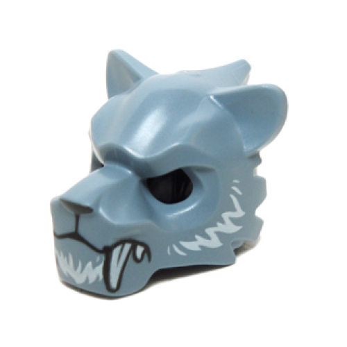 Деталь LEGO 15083pb05 Minifigure, Headgear Mask Tiger with White Fangs and Fur Pattern
