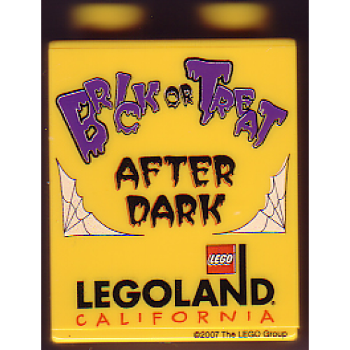 Деталь LEGO 4066pb306 Duplo, Brick 1 x 2 x 2 with Halloween 2007 Brick or Treat After Dark Pattern