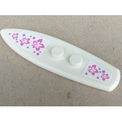 Minifigure, Utensil Surfboard Standard with Flower Pattern (Stickers) - Set 41315