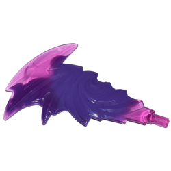 Flame Trail Spiked with Axle End with Marbled Dark Purple Pattern - Trans-Dark Pink Flame Trail Spiked with Axle End with Marbled Dark Purple Pattern - Trans-Dark Pink