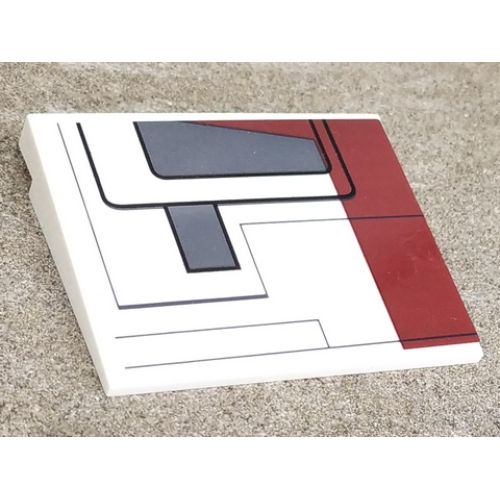 Деталь LEGO 4515pb034R Slope 10 6 x 8 with SW Republic Attack Gunship Pattern Model Right Side (Sticker) - Set 7676