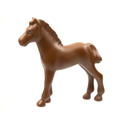 Horse, Foal, Belville with Black Outlined Eyes with Eye Whites and White Pupils Pattern