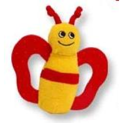 Primo Cloth Butterfly with Red Wings and Smiley Face