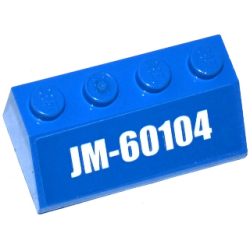 Slope 45 2 x 4 with 'JM-60104' Pattern (Sticker) - Set 60104
