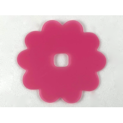 Clikits, Icon Accent Rubber Flower 10 Petals 5 3/8 x 5 3/8 - Trans-Dark Pink Clikits, Icon Accent Rubber Flower 10 Petals 5 3/8 x 5 3/8 - Trans-Dark Pink