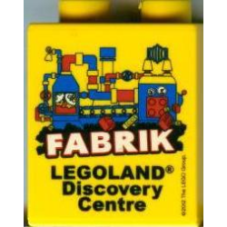 Duplo, Brick 1 x 2 x 2 with LEGOLAND Discovery Centre Fabrik 2012 Pattern 2