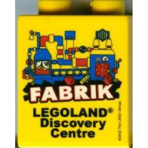 Деталь LEGO 4066pb422 Duplo, Brick 1 x 2 x 2 with LEGOLAND Discovery Centre Fabrik 2012 Pattern 2