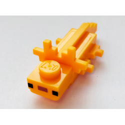 Minecraft Axolotl with Dark Orange Nose - Brick Built