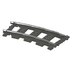 Train, Track 9V Curve - Dark Gray Train, Track 9V Curve - Dark Gray