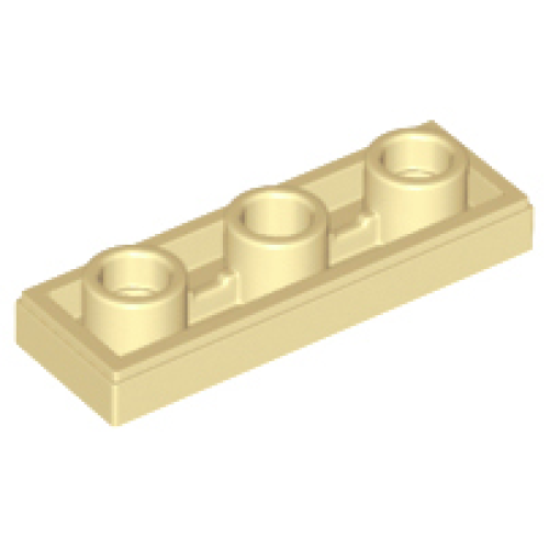 Деталь LEGO 35459 Tile, Modified 1 x 3 Inverted with Hole - Tan