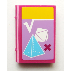 Minifigure, Utensil Book 2 x 3 with Math Textbook with Geometric Figures Pattern (Sticker) - Set 41005 Minifigure, Utensil Book 2 x 3 with Math Textbook with Geometric Figures Pattern (Sticker) - Set 41005