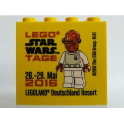 Brick 2 x 4 x 3 with Legoland Deutschland Resort Star Wars Tage 26. - 29. Mai 2016 Pattern