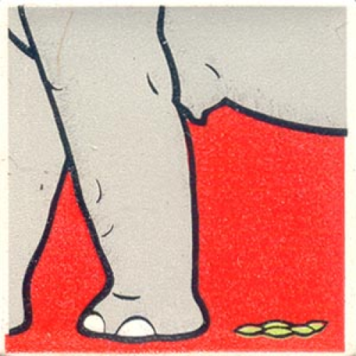 Деталь LEGO 2756pb215 Duplo, Tile 2 x 2 x 1 with Elephant Mosaic Picture 17 Pattern