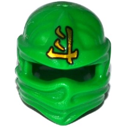Minifigure, Headgear Ninjago Wrap Type 1 with Gold Ninjago Logogram 'Energy' Pattern
