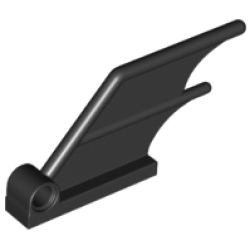 Tail 4 x 1 with Pin Hole - Black