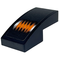 Slope, Curved 2 x 1 x 2/3 with Orange and White Engine Pattern (Sticker) - Set 76918 Slope, Curved 2 x 1 x 2/3 with Orange and White Engine Pattern (Sticker) - Set 76918