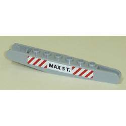 Crane Harbor Derrick 10 (Top Part) with Red and White Danger Stripes and 'MAX 5 T.' Weight Limit Pattern on Both Sides (Stickers) - Set 7638 Crane Harbor Derrick 10 (Top Part) with Red and White Danger Stripes and 'MAX 5 T.' Weight Limit Pattern on Both Sides (Stickers) - Set 7638