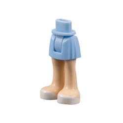 Mini Doll Hips and Skirt, Light Nougat Legs and White Shoes Pattern - Thick Hinge Mini Doll Hips and Skirt, Light Nougat Legs and White Shoes Pattern - Thick Hinge