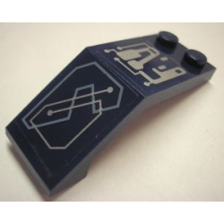 Windscreen 5 x 2 x 1 2/3 with Computer Pattern Model Left Side (Sticker) - Set 7703